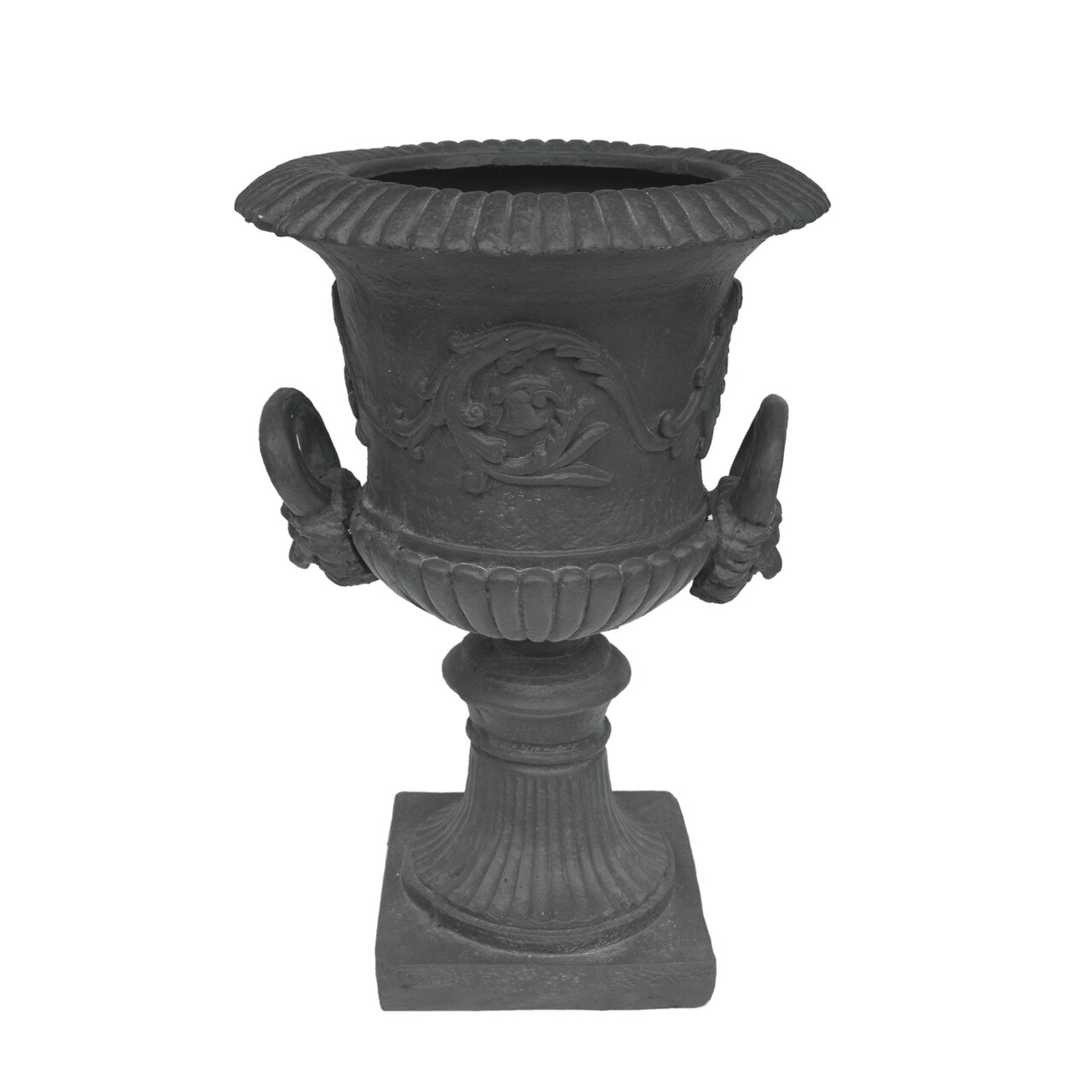 GDFStudio Joa Chalice Garden Urn Planter, Roman, Botanical, Lightweight Concrete